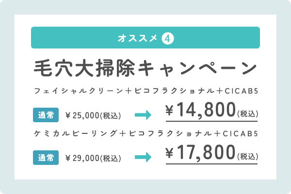 毛穴大掃除キャンペーン